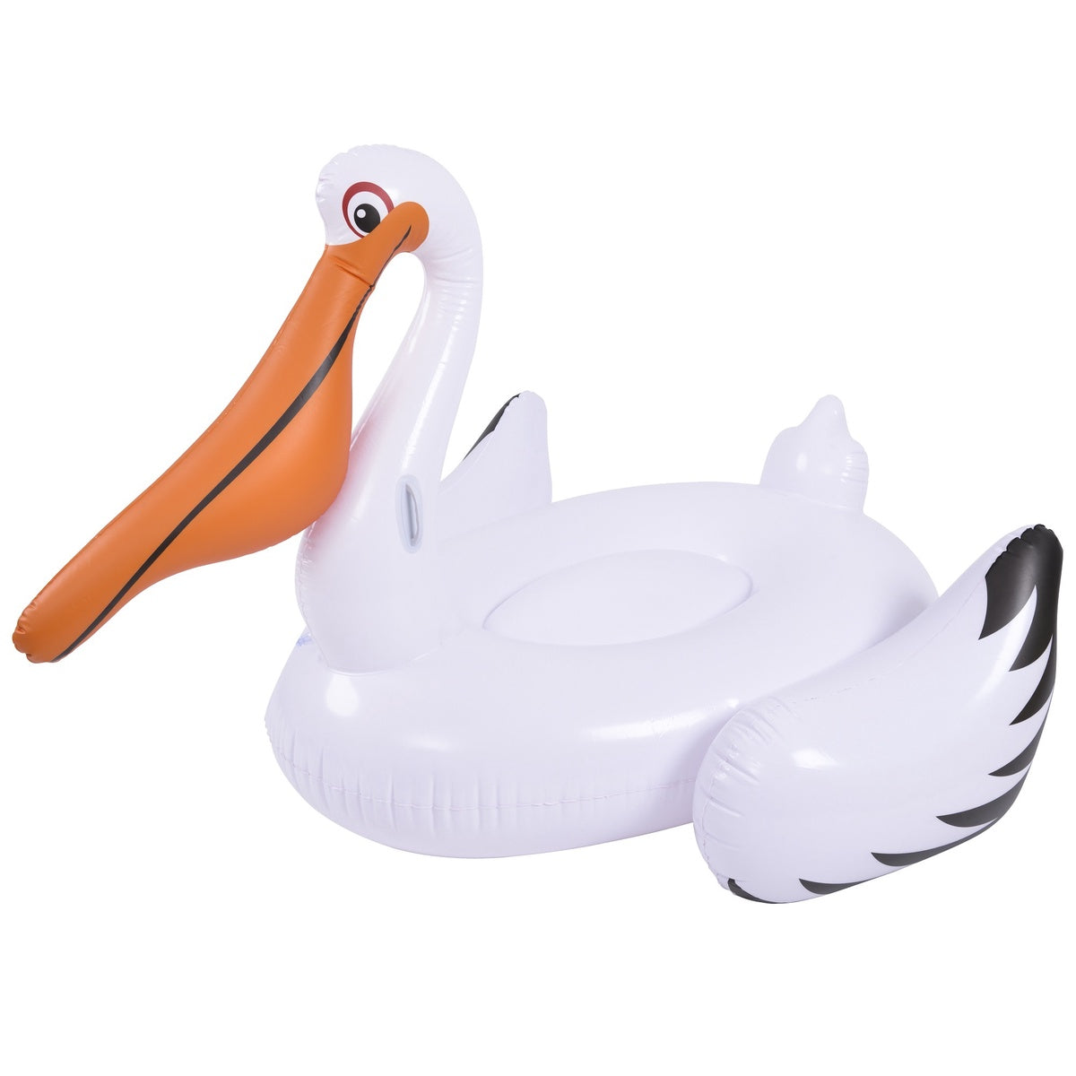  Pool Central 7.25' Inflatable White Jumbo Pelican Pool Float - Default Title - Bonton