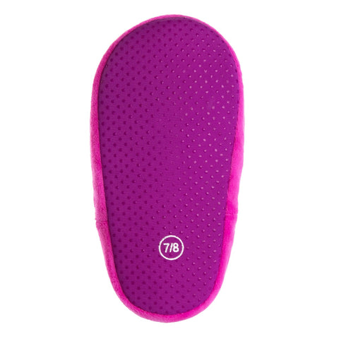 Disney Minnie Mouse Girls Dual Sizes Nylex Fabric Slippers - Hot Pink/Purple, Size: 9-10