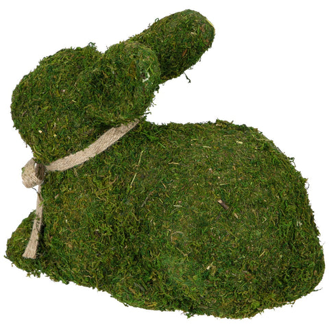 11" Green Moss Sitting Bunny Rabbit Spring Easter Figure