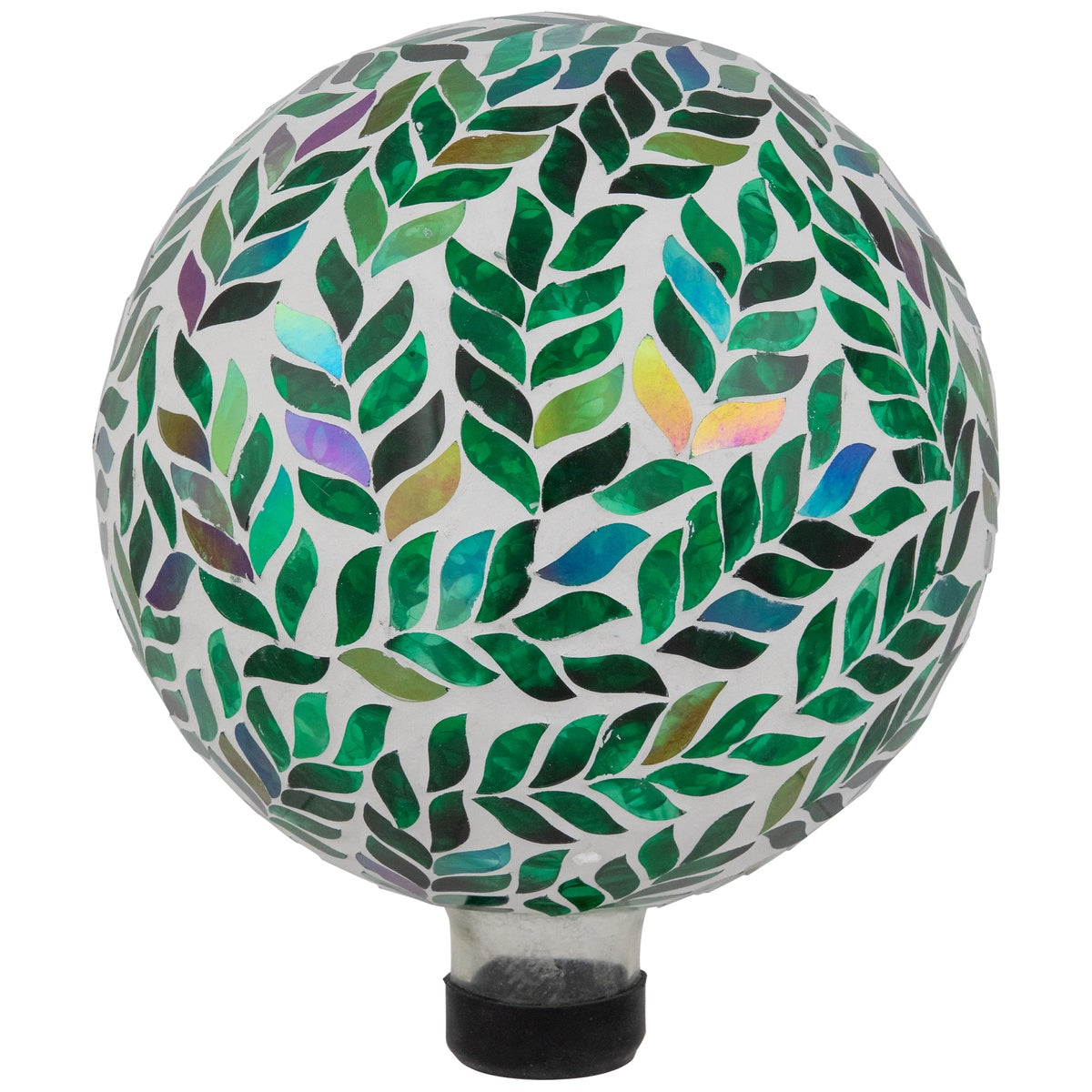  Northlight Mosaic Iridescent Leaves Outdoor Garden Gazing Ball - 10