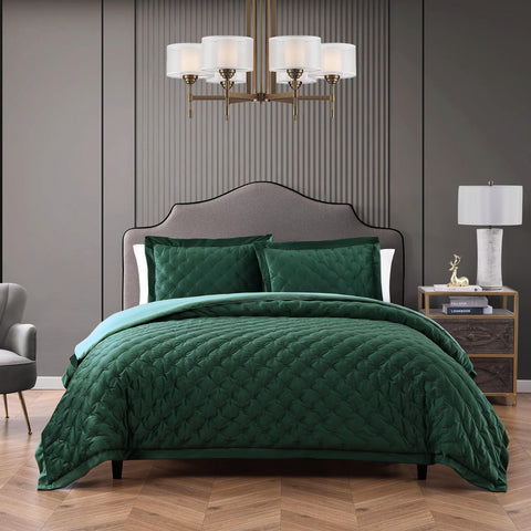 Bebejan 3 Piece Velvet Comforter Set
