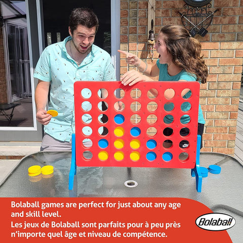 Bolaball Giant 4 in a Row Connect Game - Indoor/Outdoor Yard Game for Kids & Adults