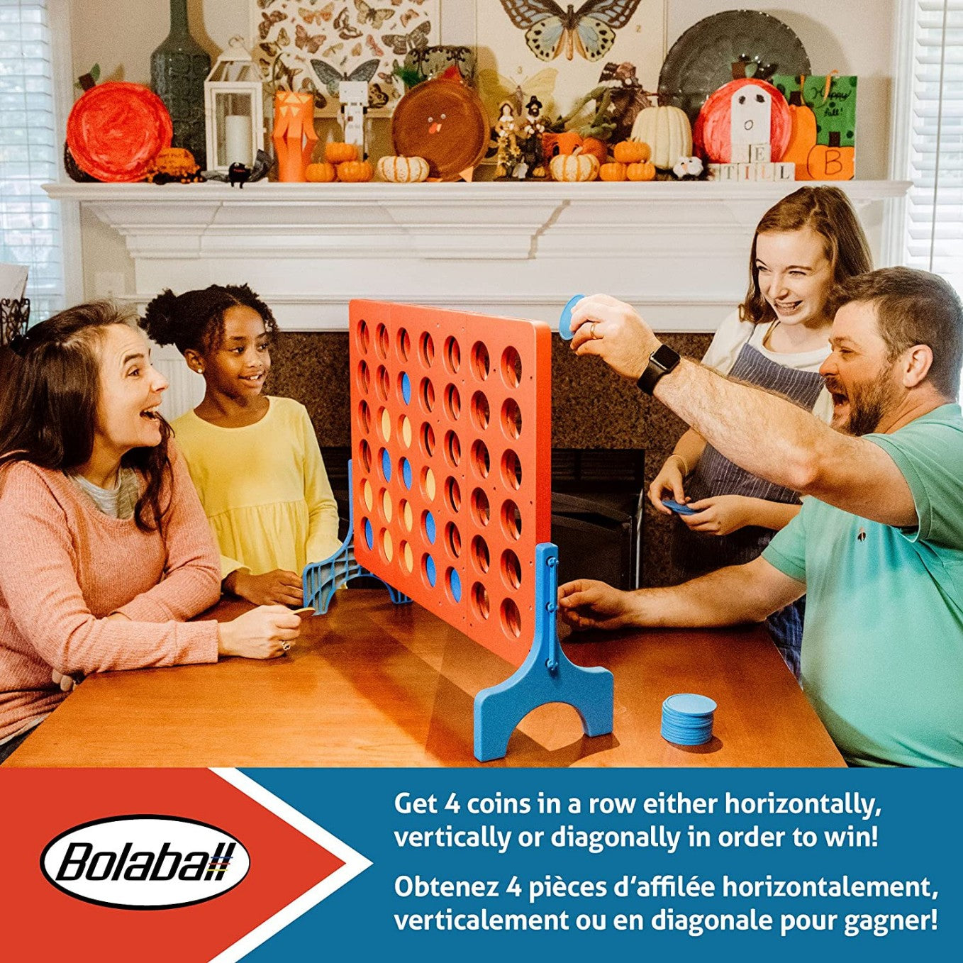  Bolaball Bolaball Giant 4 in a Row Connect Game - Indoor/Outdoor Yard Game for Kids & Adults - Default Title - Bonton