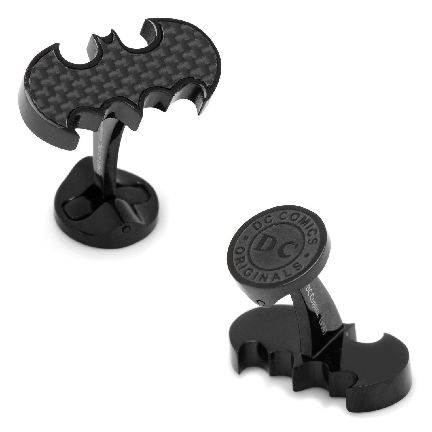  Cufflinks Stainless Steel Carbon Fiber Batman Cufflinks - Default Title - Bonton