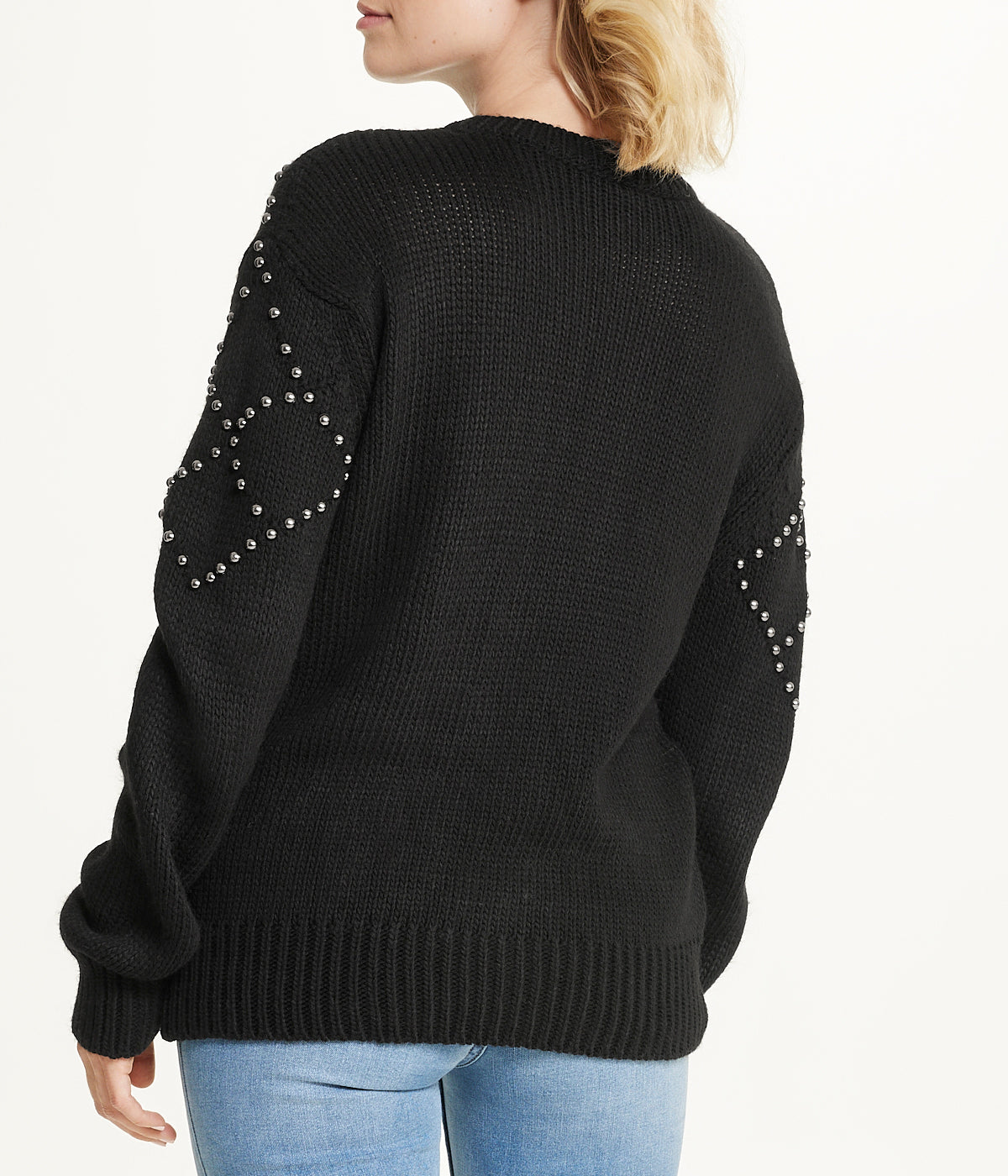  Miss Poeym Embellished Pattern Pullover - Black - Bonton