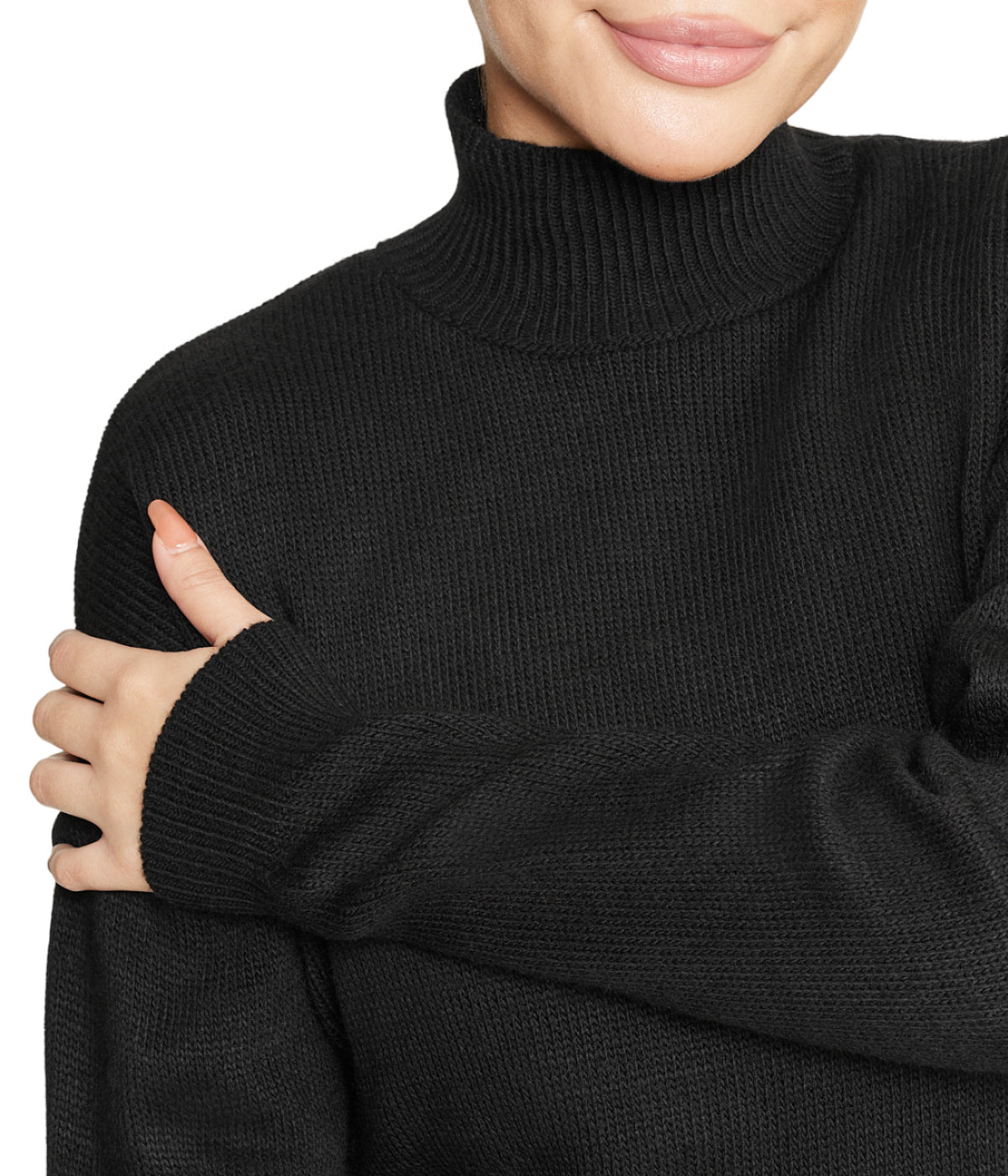  Miss Poeym Mock Neck Sweater - Black - Bonton