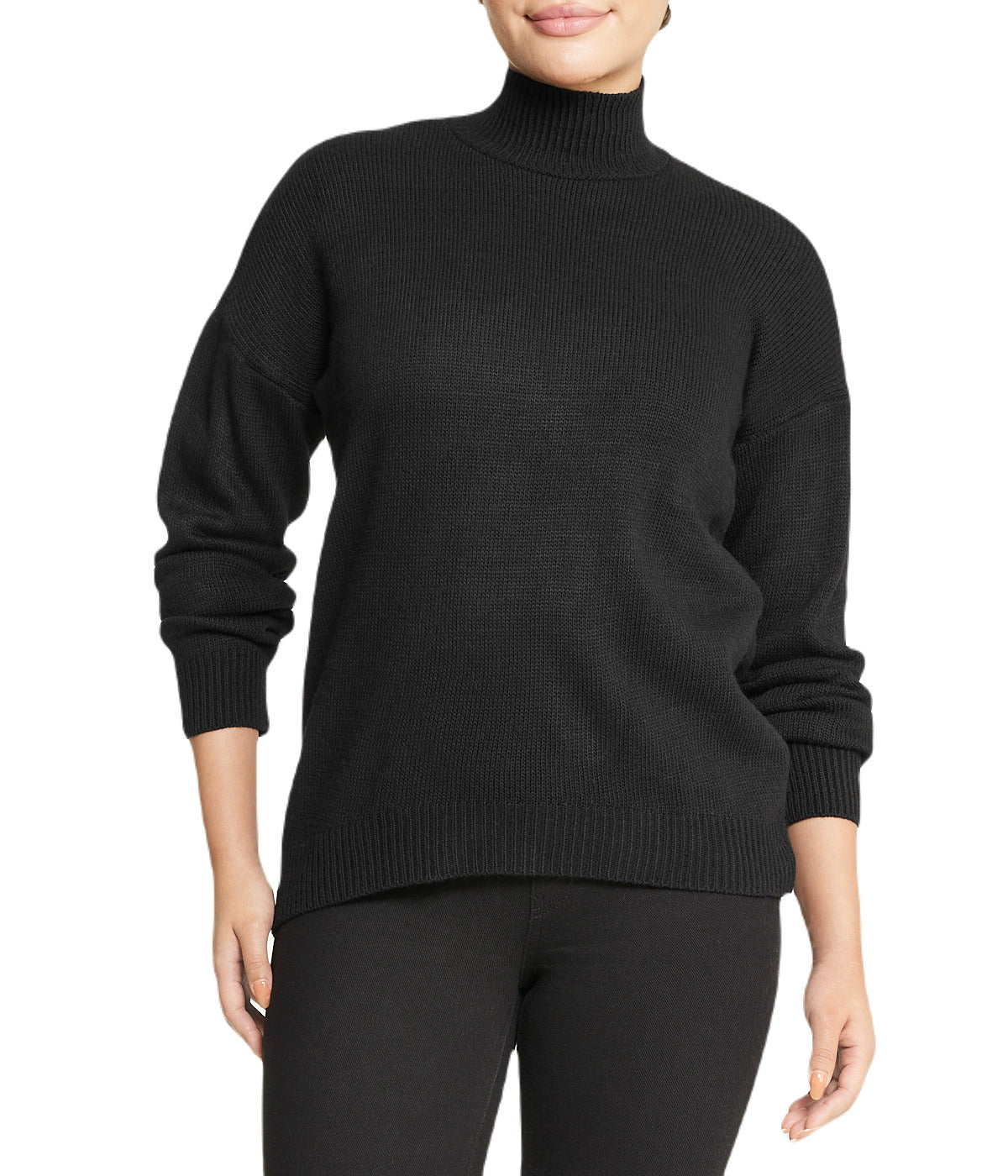  Miss Poeym Mock Neck Sweater - Black - Bonton