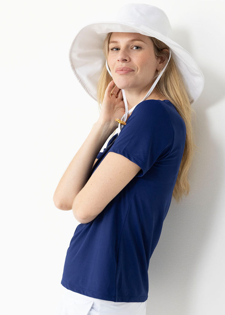  Cabana Life White Reversible Wide Brim Sun Hat - Default Title - Bonton