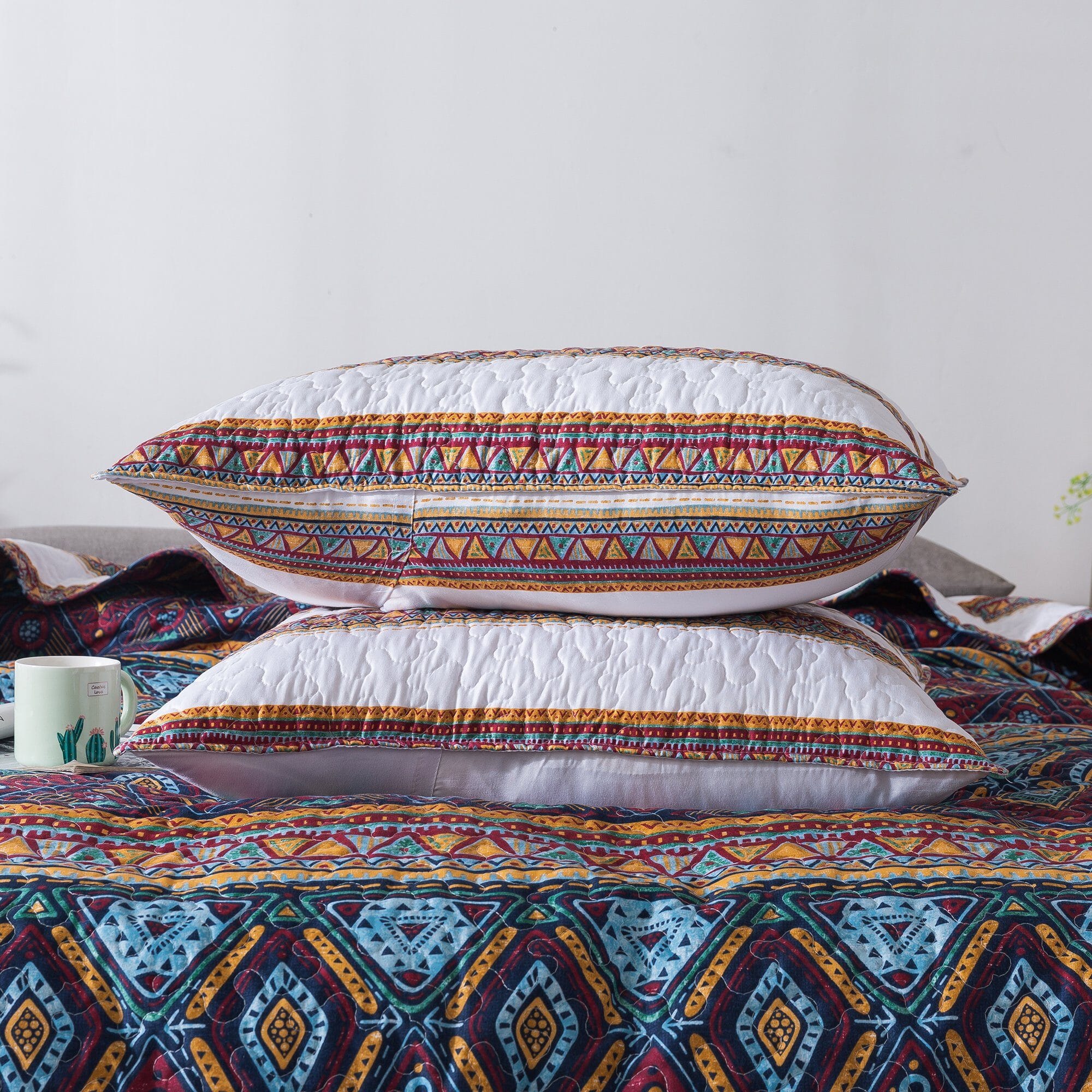  DaDa Bedding Collection DaDa Bedding Southwestern Aztec Bohemian Desert Tribal Quilted Bedspread Set (KSX-002) by DaDa Bedding Collection - Twin - Bonton