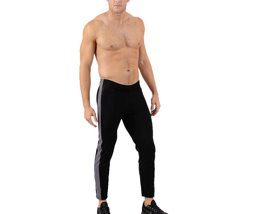  InstantFigure Insta Slim I.S.Pro USA Activewear Compression Pants MA2212 - Black/Gunmetal - Bonton