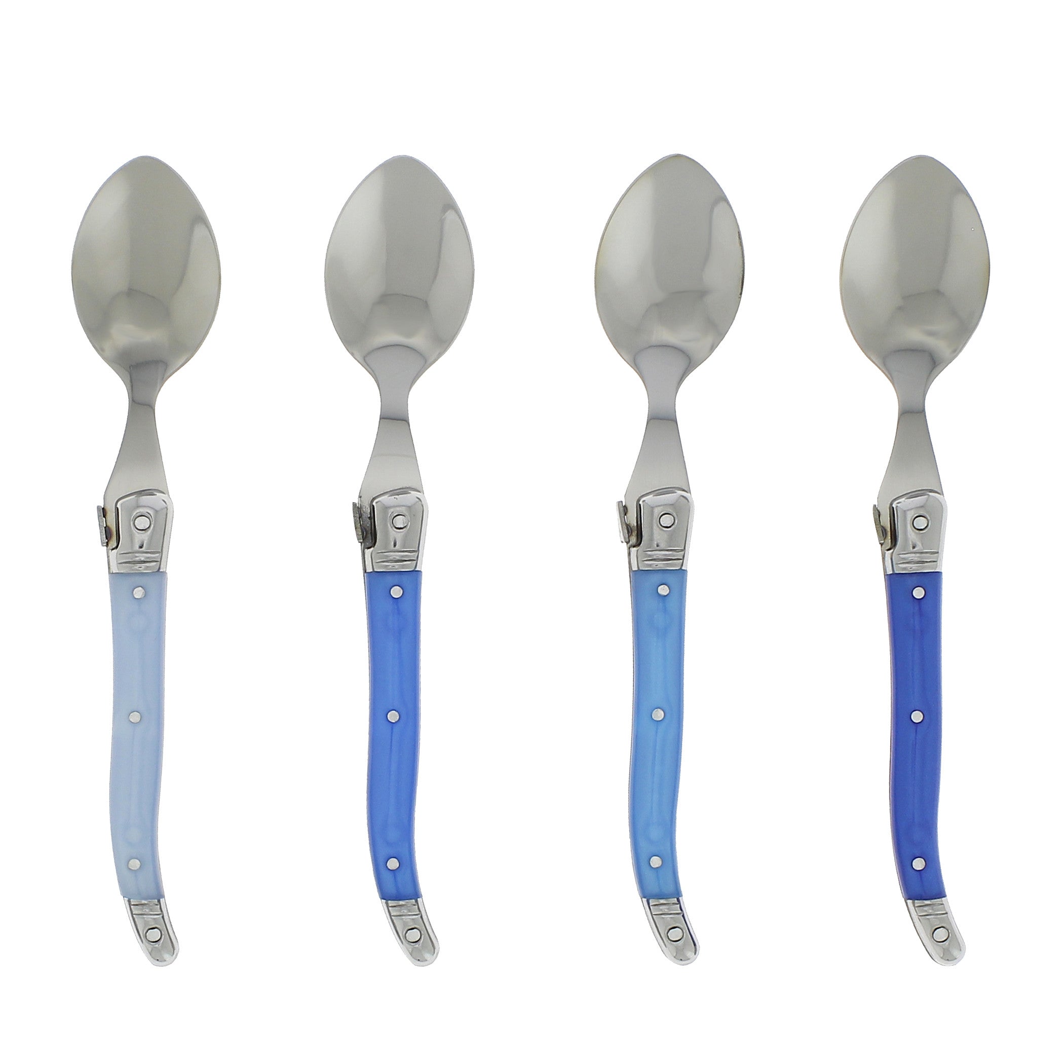  French Home Set of 4 Laguiole Shades of Blue Coffee Spoons - Default Title - Bonton