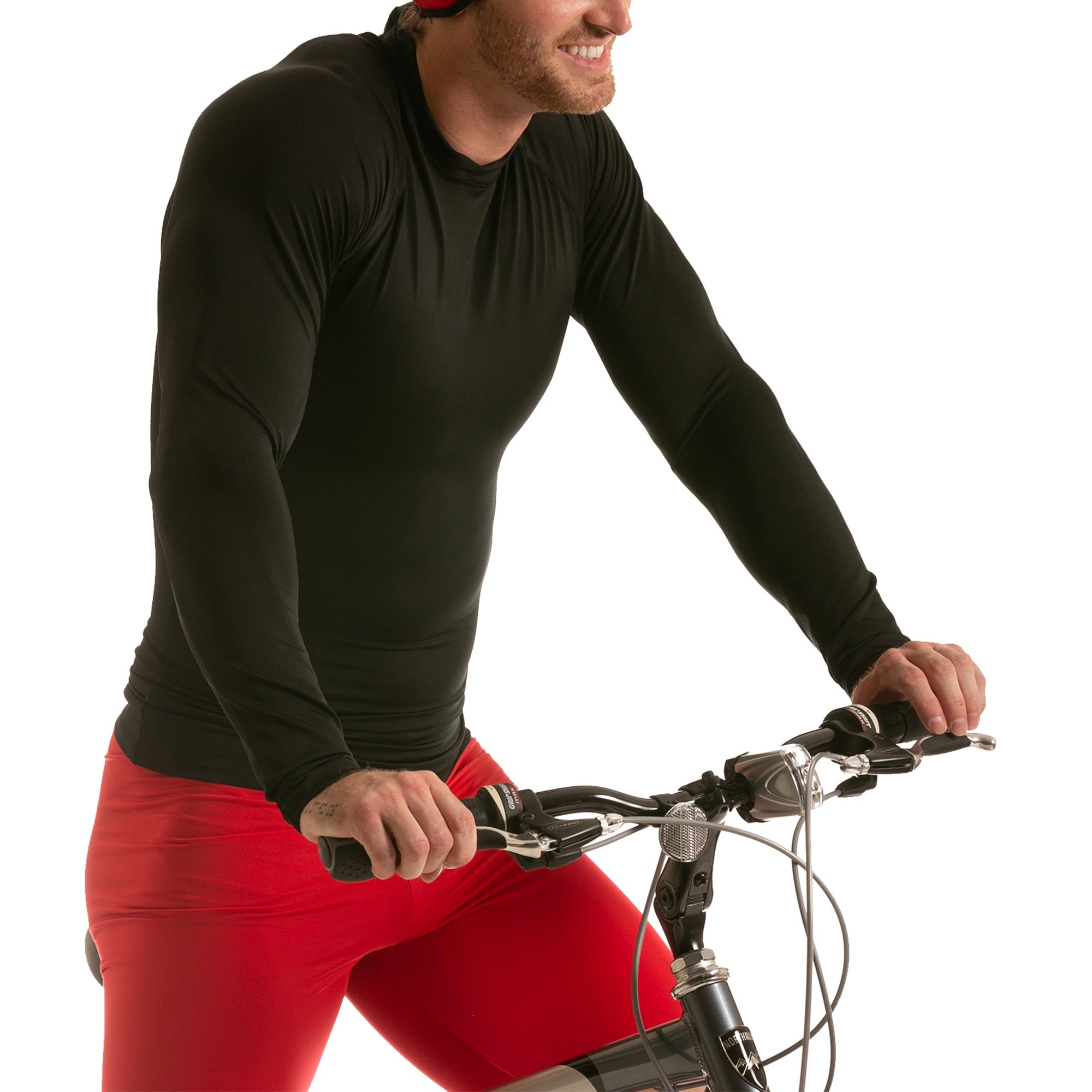  InstantFigure Insta Slim Activewear Compression Raglan Long Sleeve MA2010 - Black - Bonton