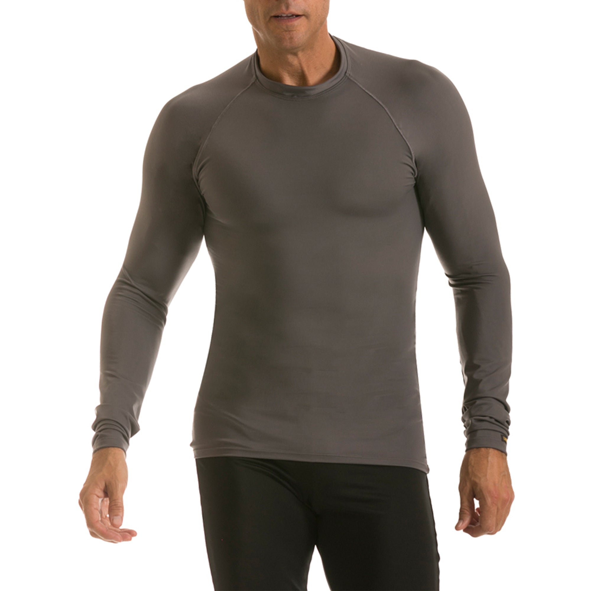  InstantFigure Insta Slim Activewear Compression Raglan Long Sleeve MA2010 - Black - Bonton