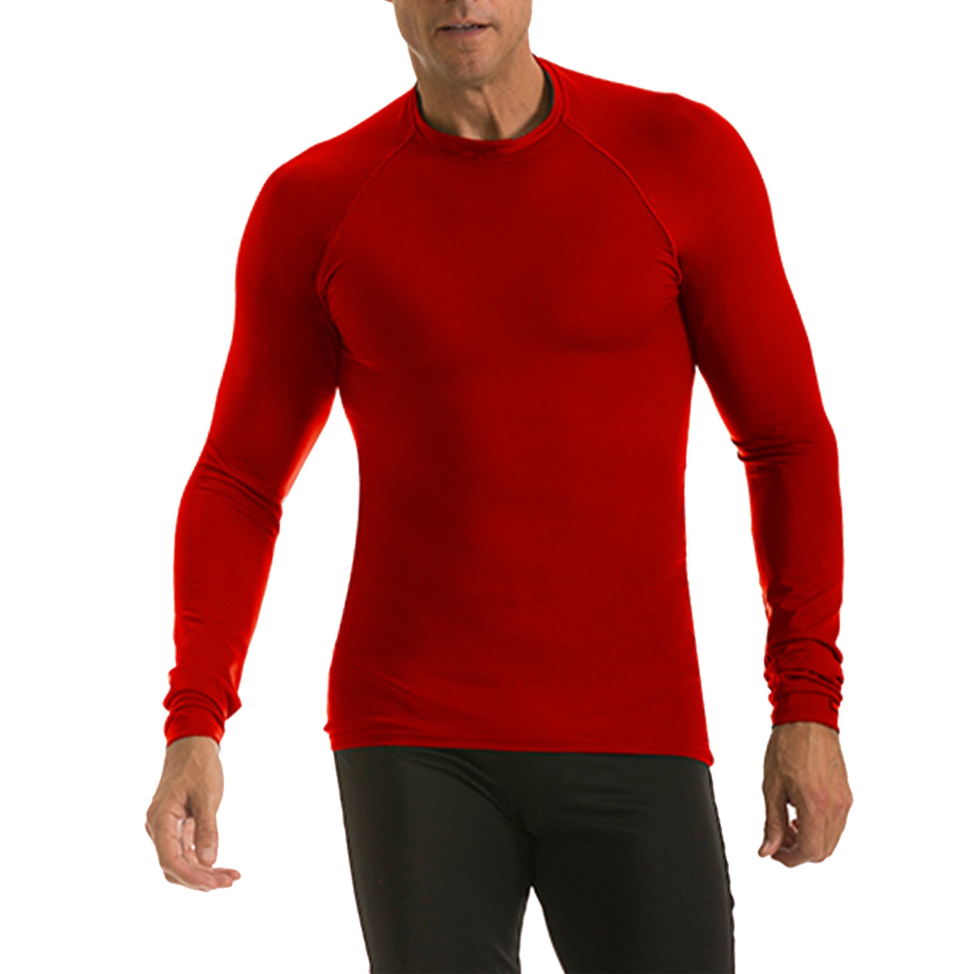  InstantFigure Insta Slim Activewear Compression Raglan Long Sleeve MA2010 - Black - Bonton