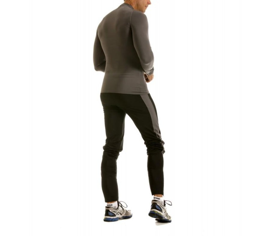  InstantFigure Insta Slim I.S.Pro USA Activewear Compression Pants MA2212 - Black/Gunmetal - Bonton