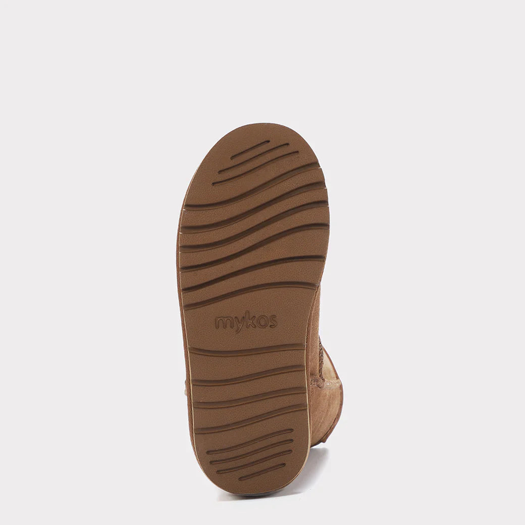  Mykos Kora Youth Slip-on Boot - Slate Blue/Chestnut - Bonton