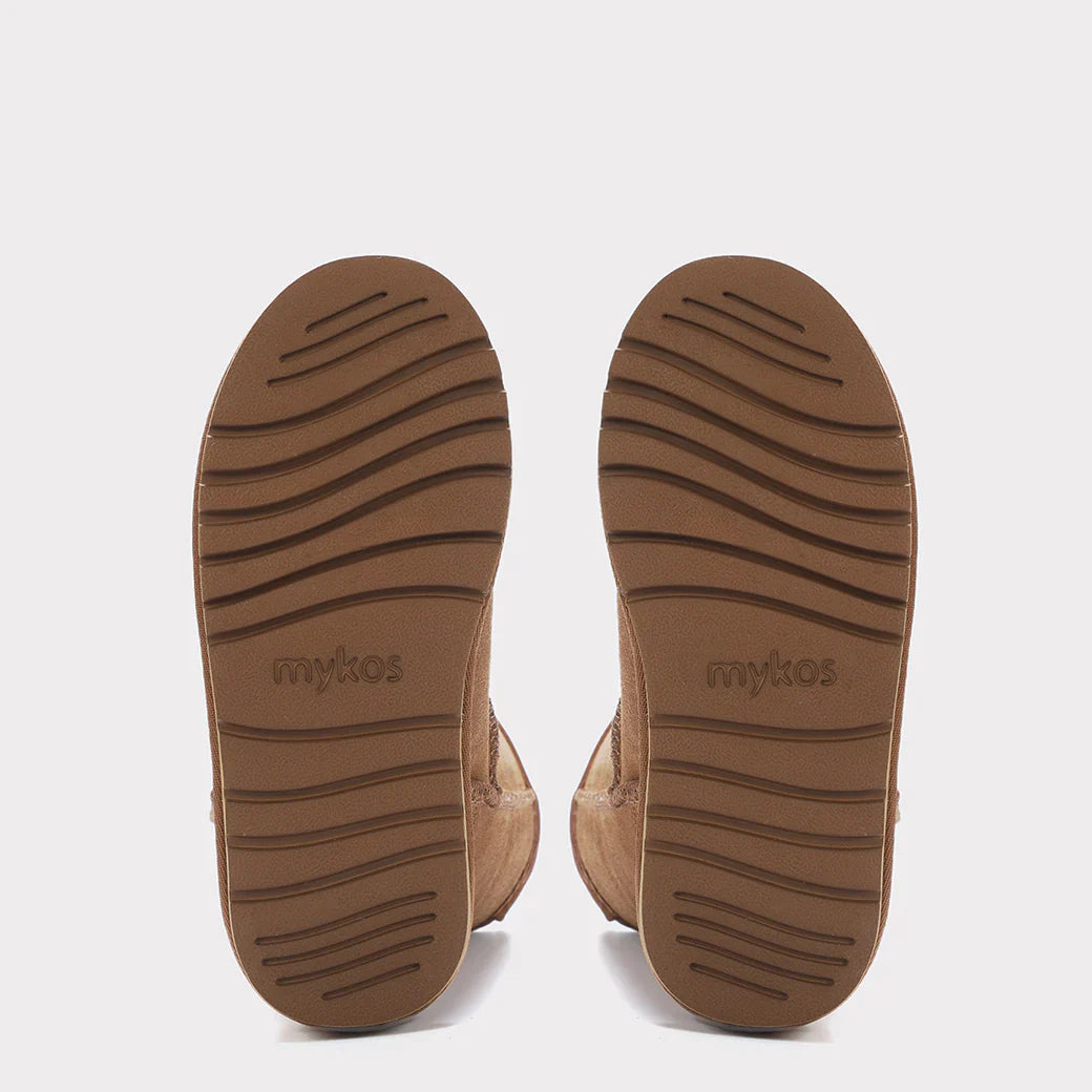  Mykos Kora Youth Slip-on Boot - Slate Blue/Chestnut - Bonton