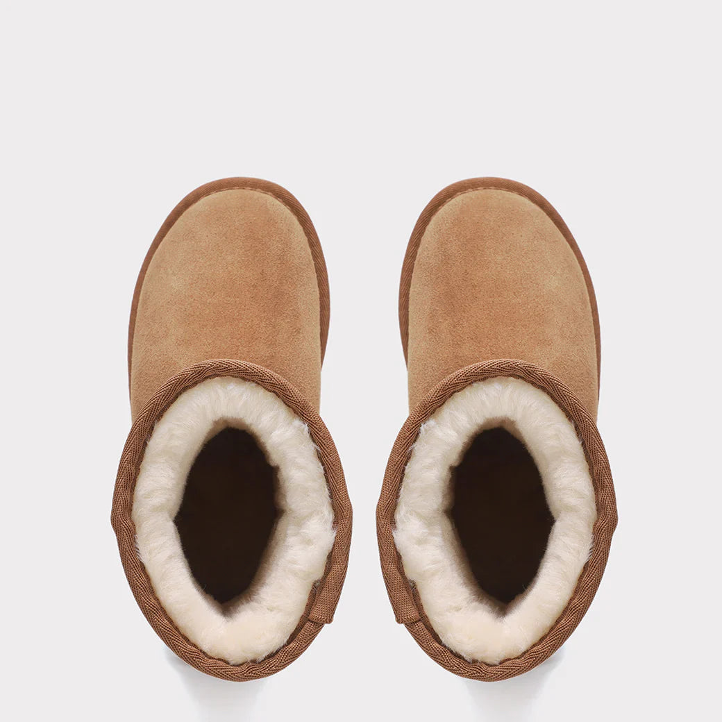  Mykos Kora Youth Slip-on Boot - Slate Blue/Chestnut - Bonton