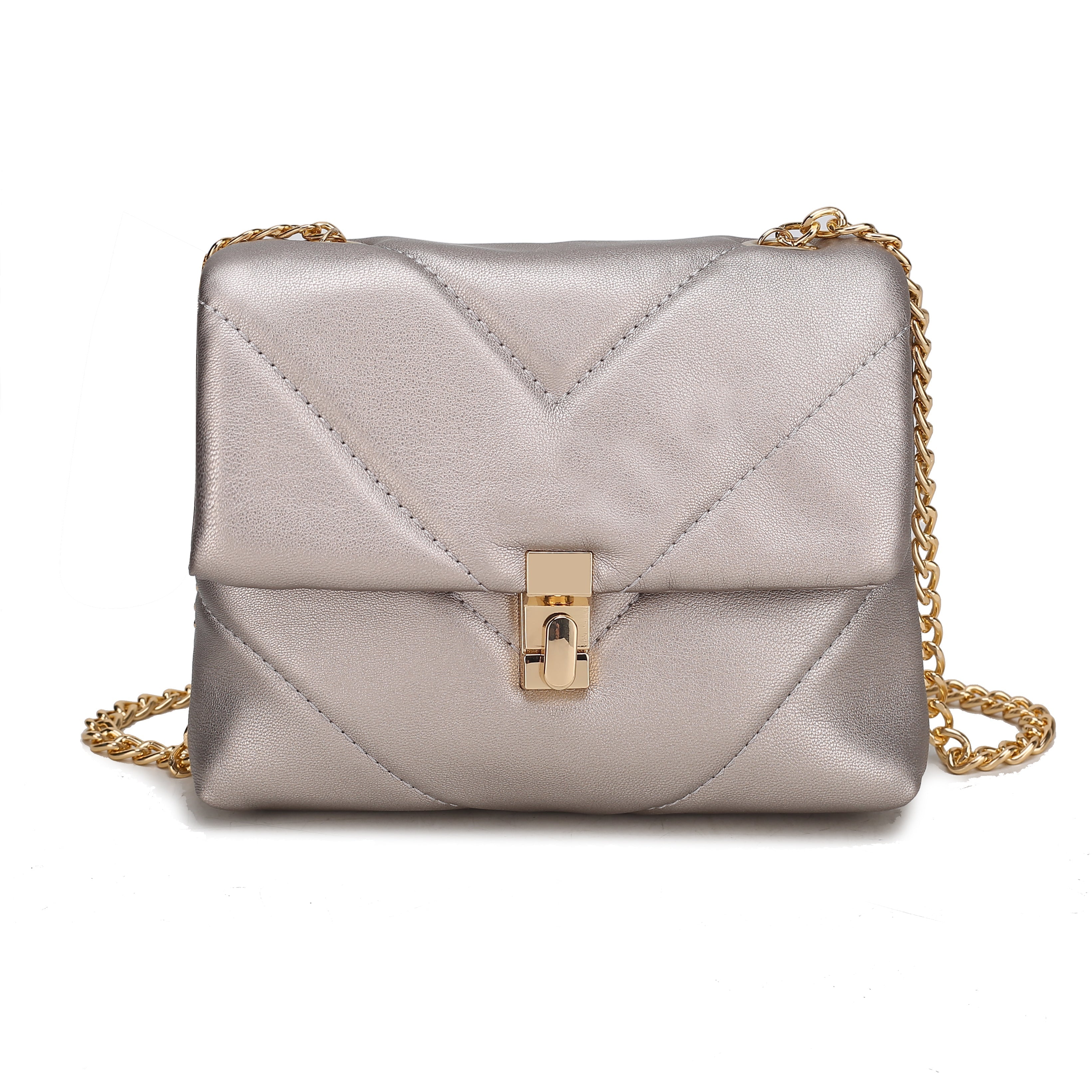  MKF Collection Ellie Crossbody Bag - Pewter - Bonton