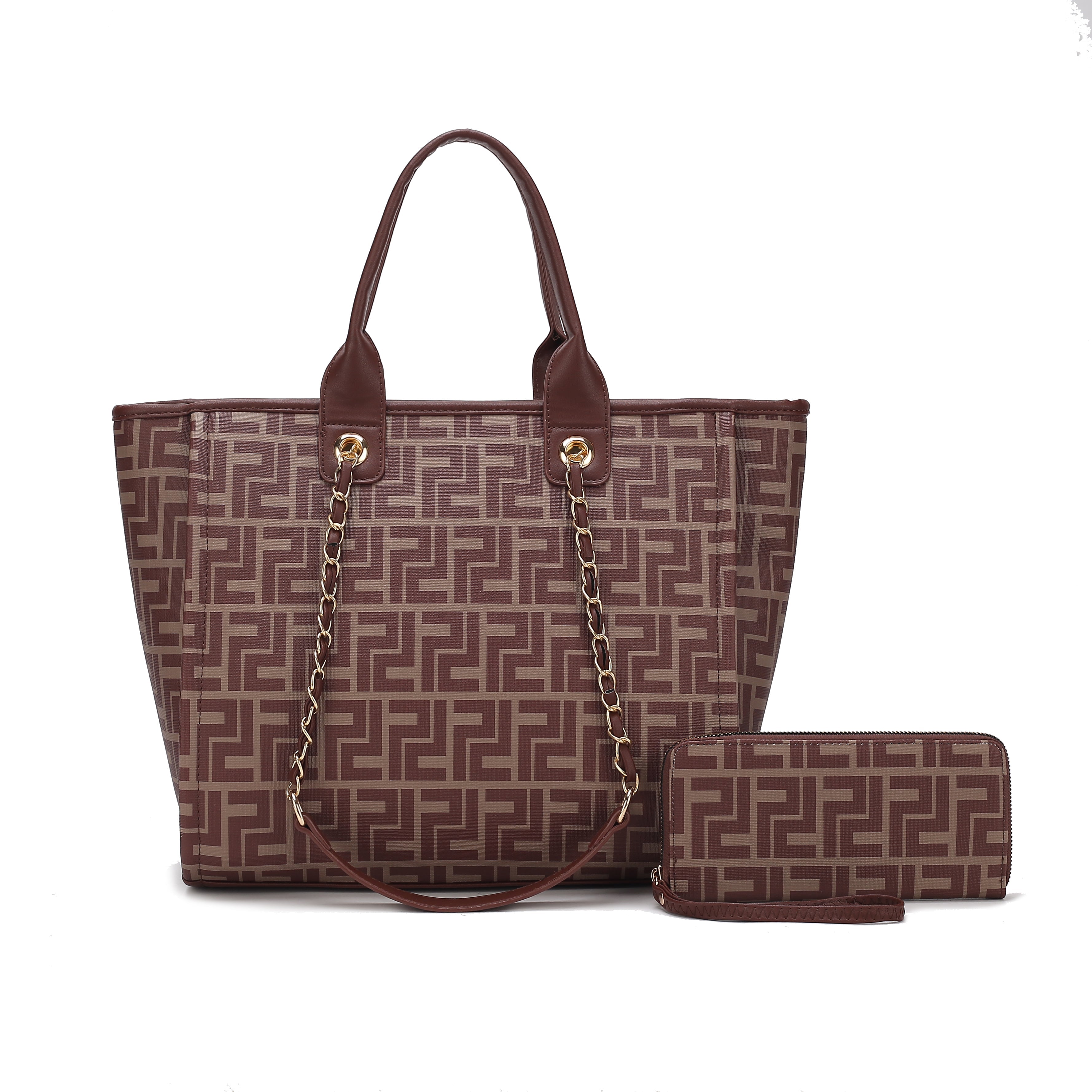  MKF Collection Marlene Tote Bag and Wallet Set - Black - Bonton