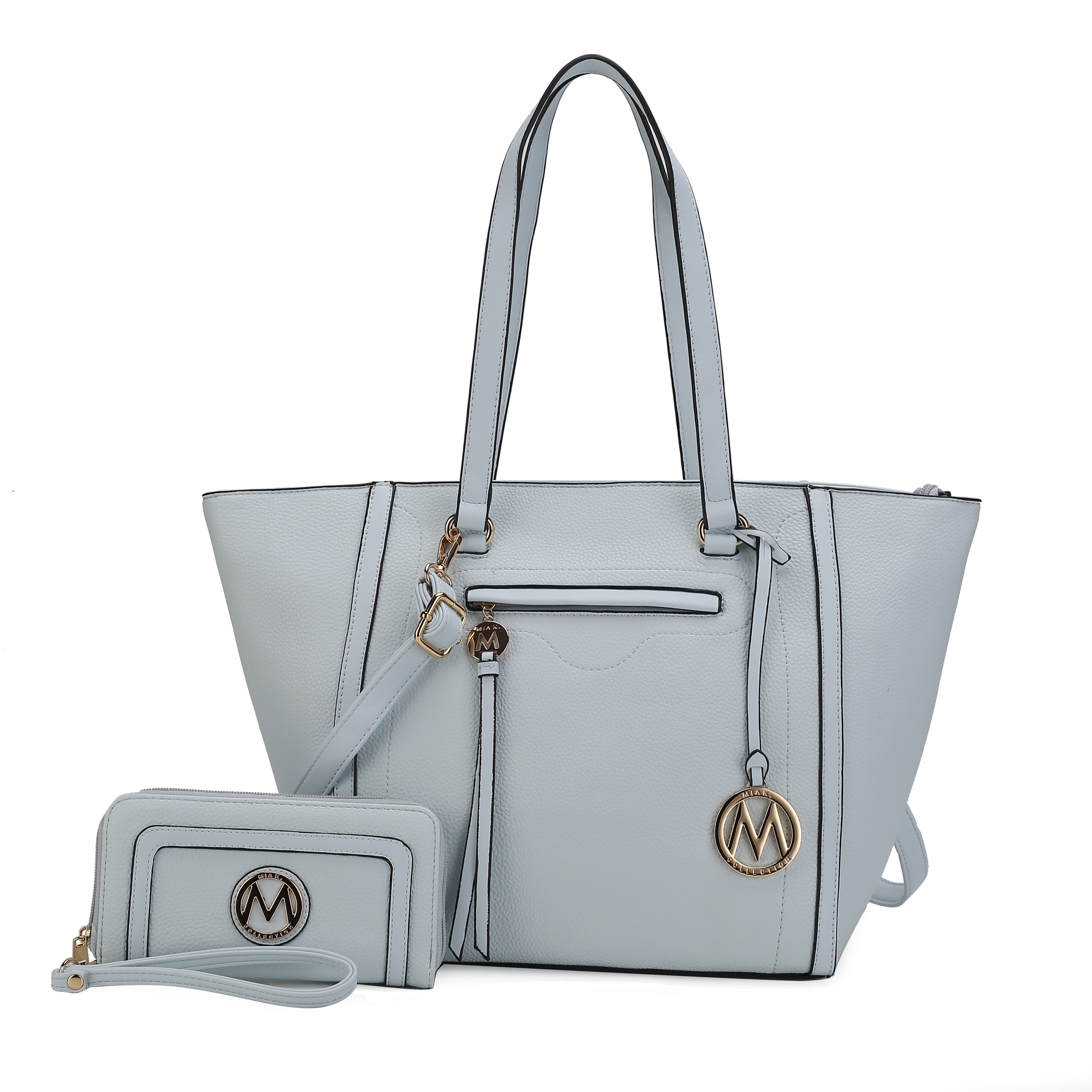  MKF Collection Alexandra Tote Bag and Wallet Set - Taupe - Bonton