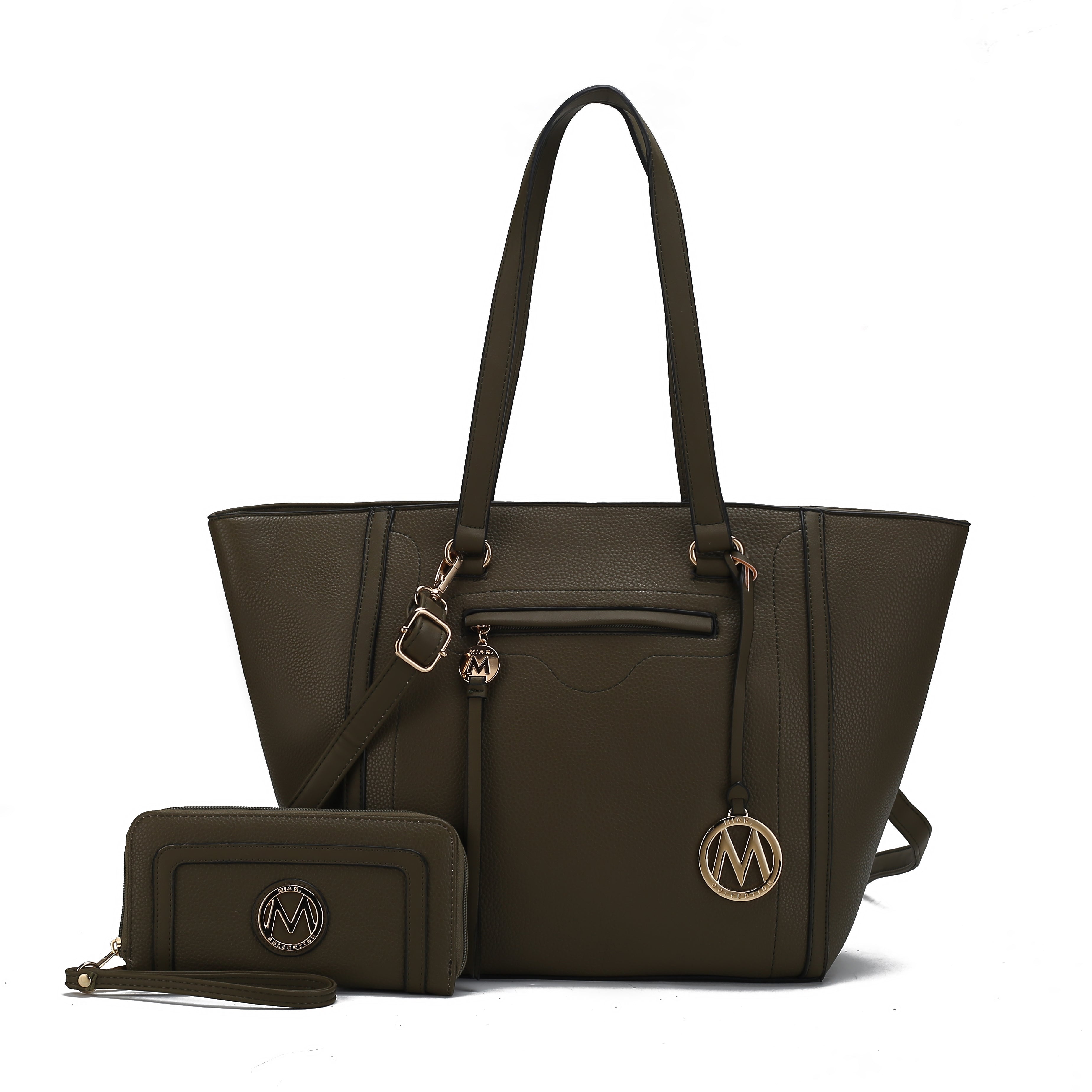  MKF Collection Alexandra Tote Bag and Wallet Set - Taupe - Bonton