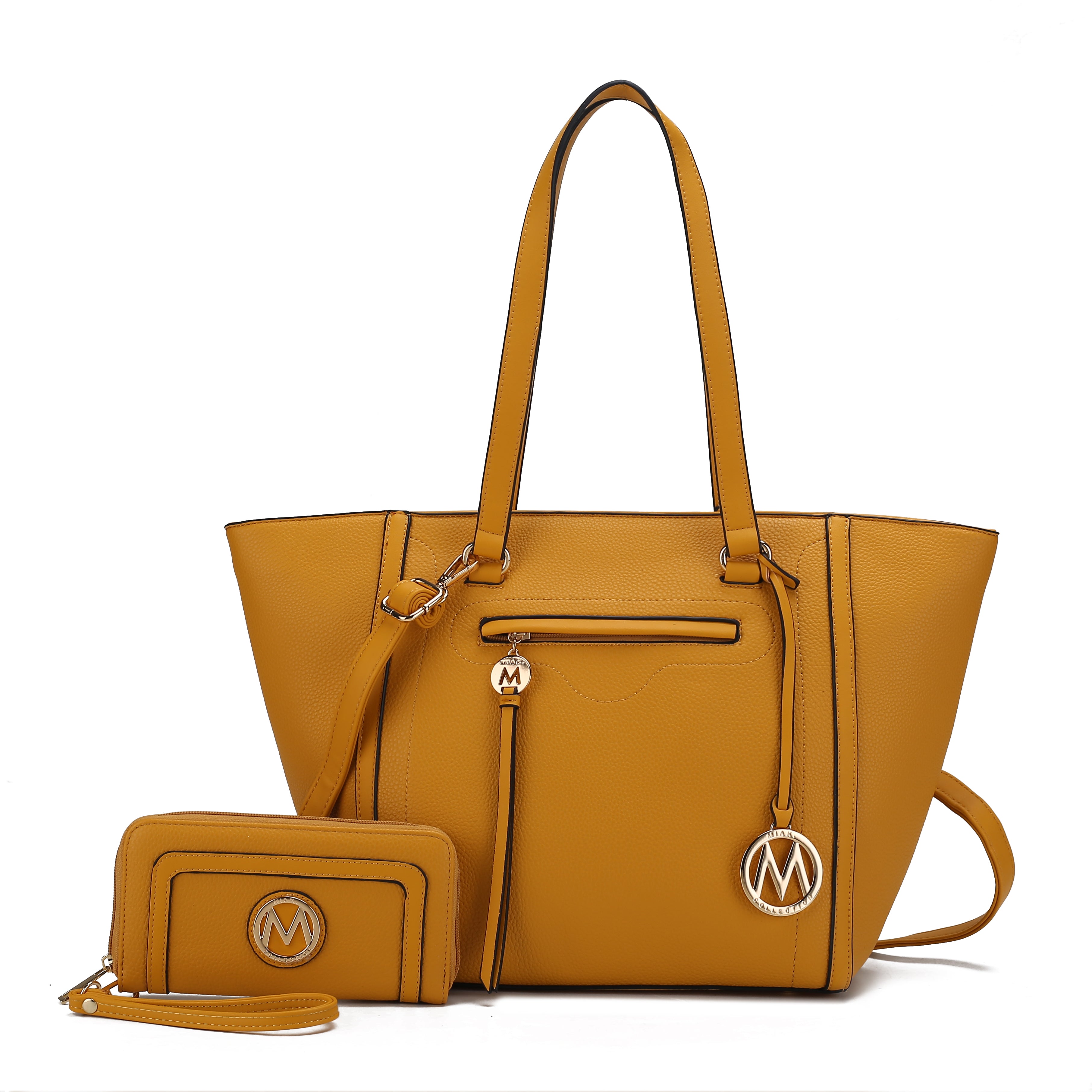  MKF Collection Alexandra Tote Bag and Wallet Set - Taupe - Bonton