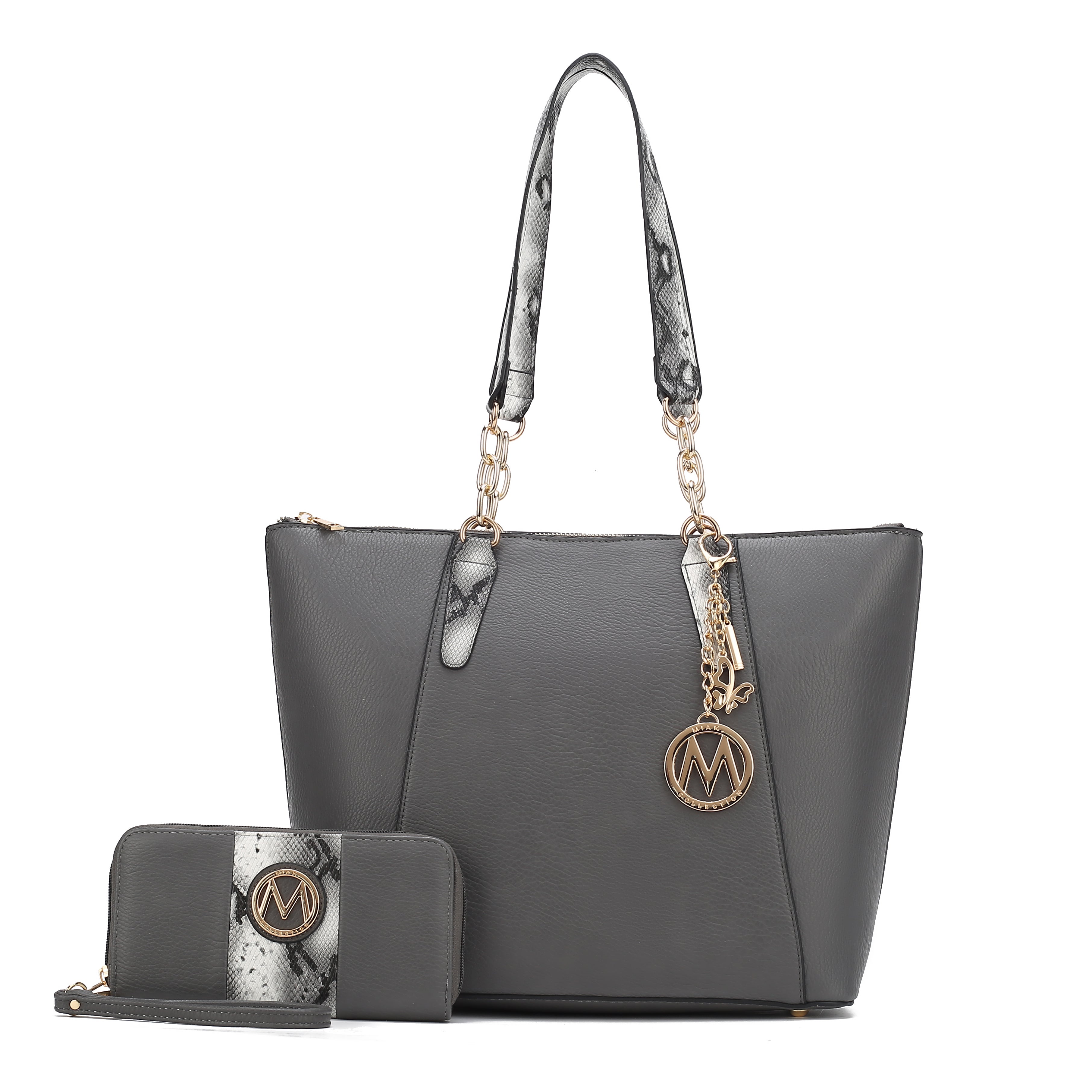  MKF Collection Ximena Tote Bag and Wallet Set - Brown - Bonton