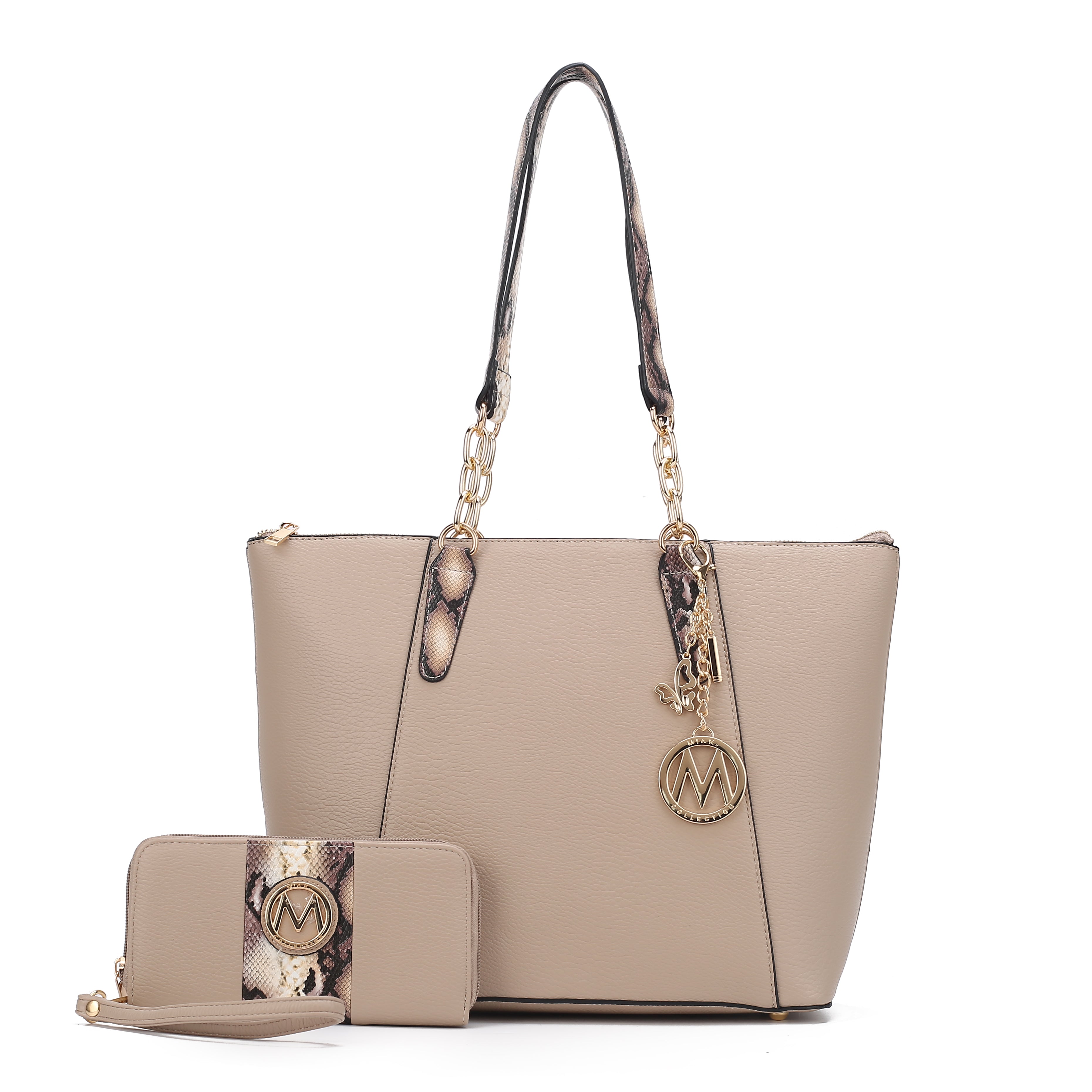  MKF Collection Ximena Tote Bag and Wallet Set - Brown - Bonton