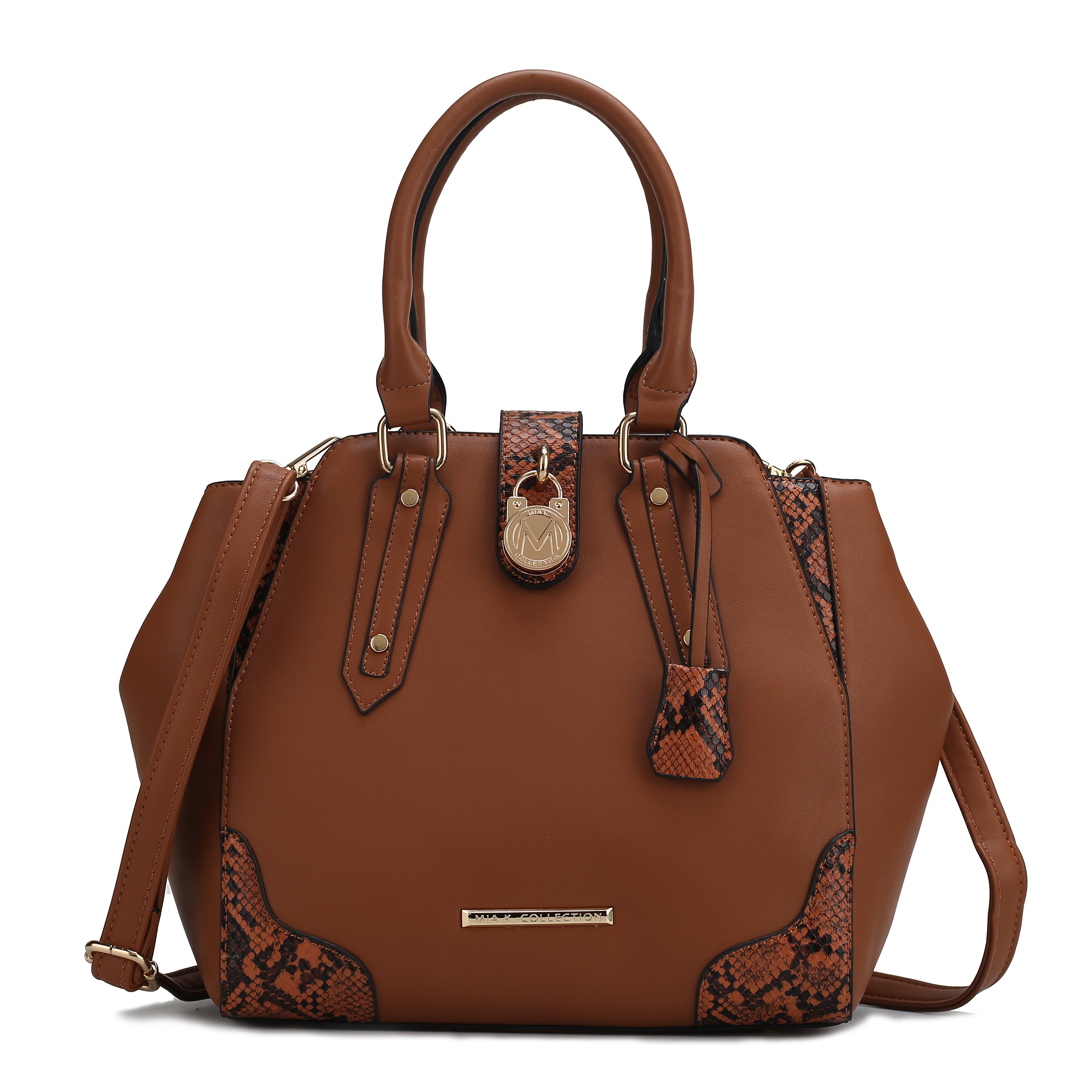  MKF Collection Lorena Embossed Shoulder Bag - Beige - Bonton
