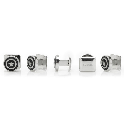 Captain America Shield Stainless Steel 5-Stud Set