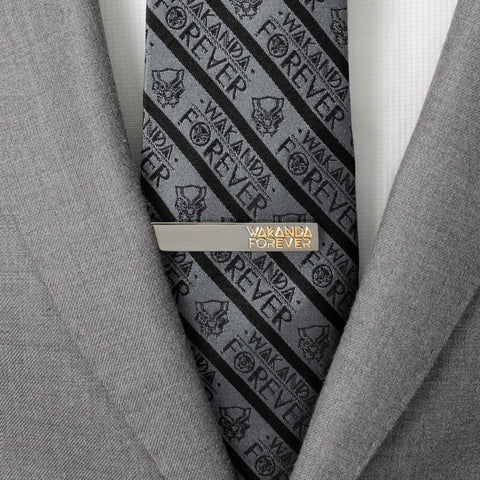 Wakanda Forever Gunmetal Gold Tie Clip