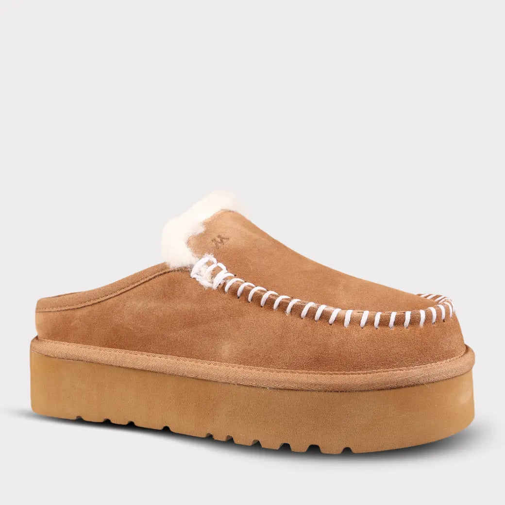  Mykos Cassie Women's Slip-on Platform Slipper - Wine - Bonton