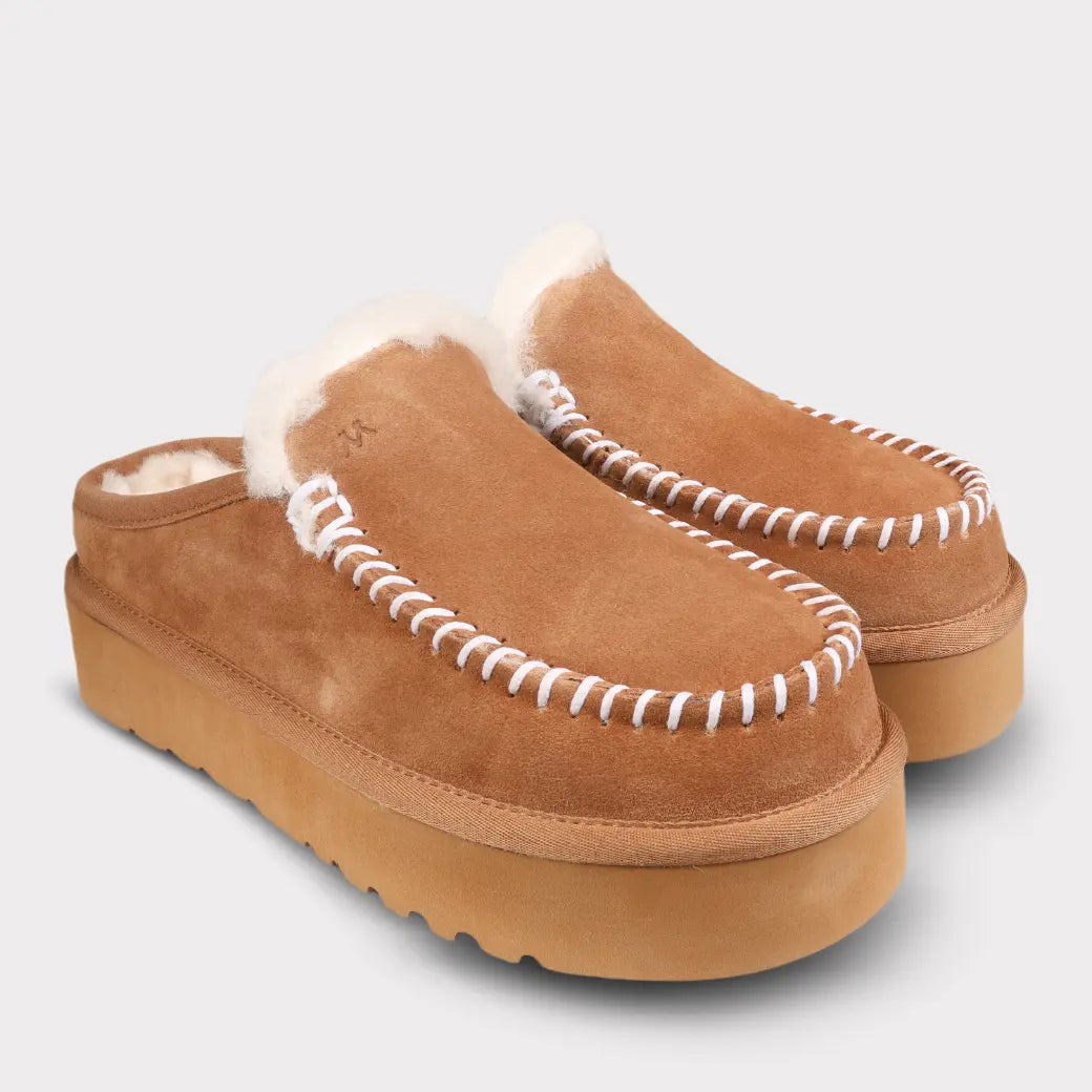  Mykos Cassie Women's Slip-on Platform Slipper - Wine - Bonton