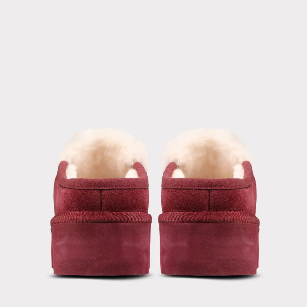  Mykos Cassie Women's Slip-on Platform Slipper - Wine - Bonton