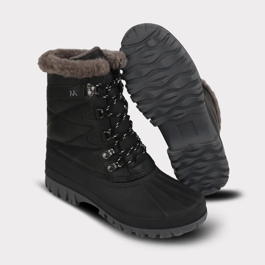  Mykos Reina Women's Lace-Up Boot - Black - Bonton