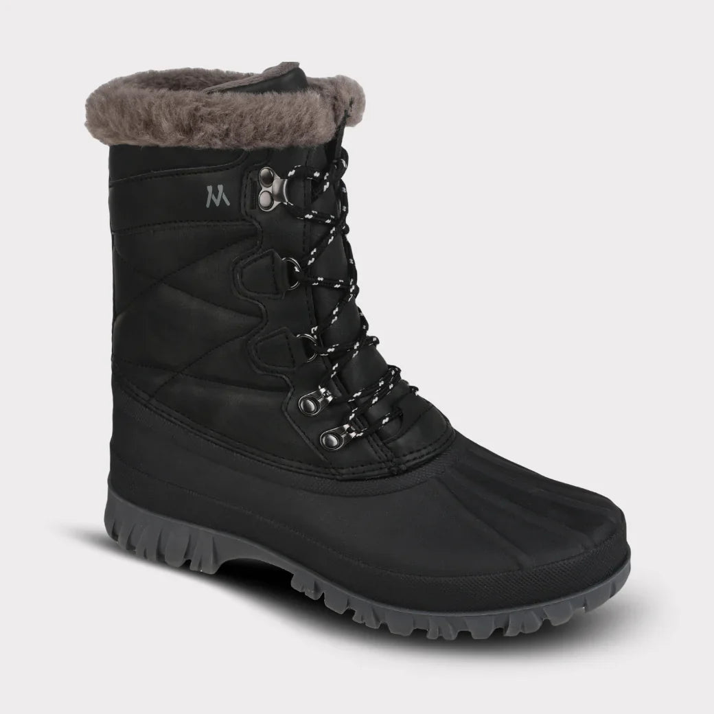  Mykos Reina Women's Lace-Up Boot - Black - Bonton