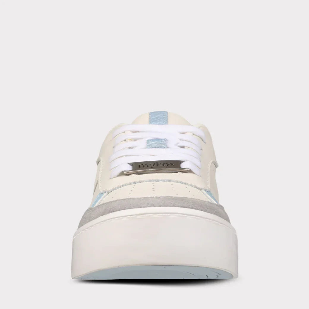  Mykos Diana Women's Lace-Up Sneaker - Light Grey/Light Blue - Bonton