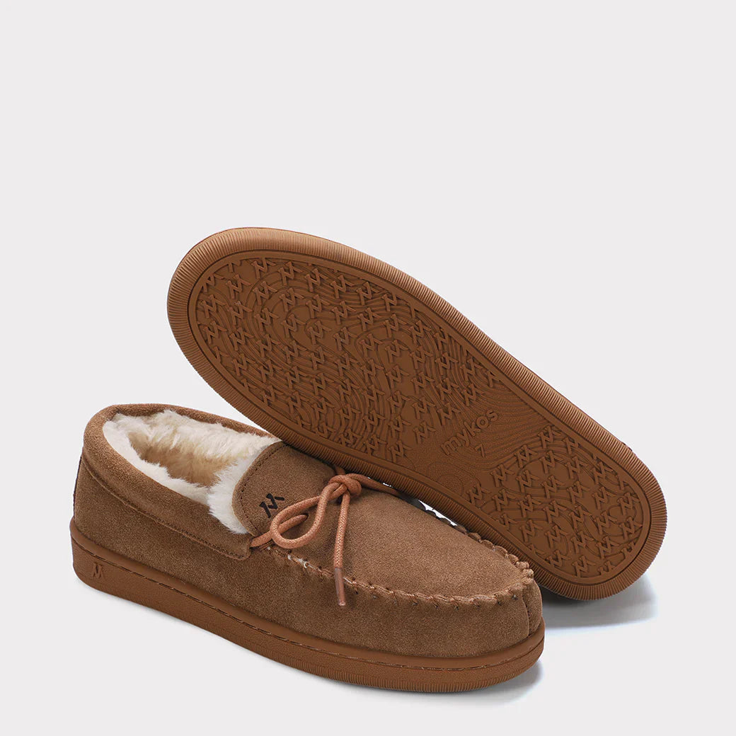  Mykos Lana Wide Women's Slip-on Moccasin - Chestnut - Bonton