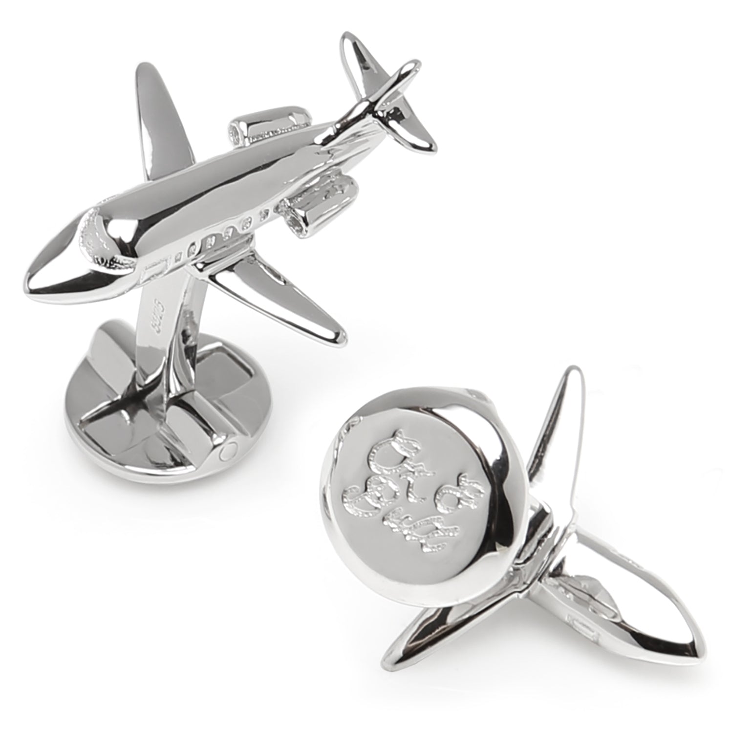 Cufflinks Sterling Private Jet Cufflinks - Default Title - Bonton