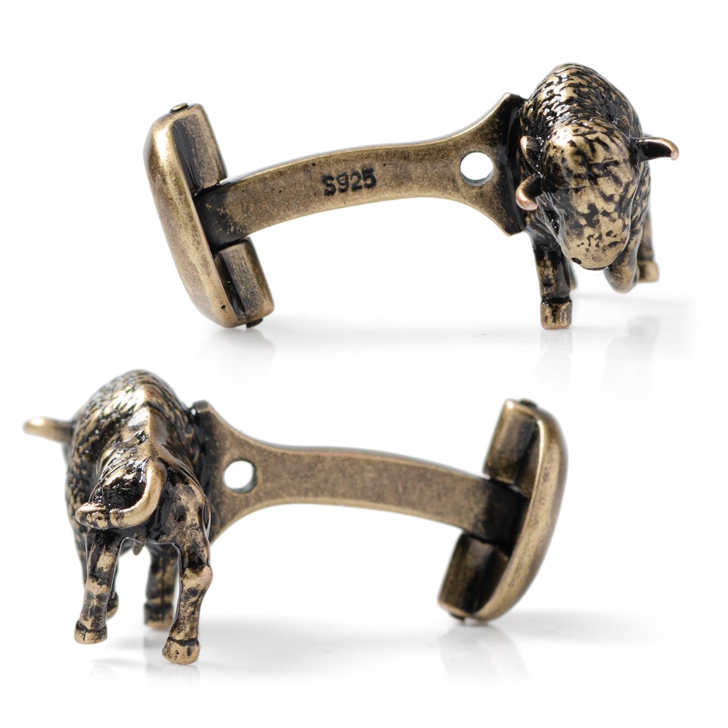  Cufflinks Antique Bronze Bison Cufflinks - Default Title - Bonton