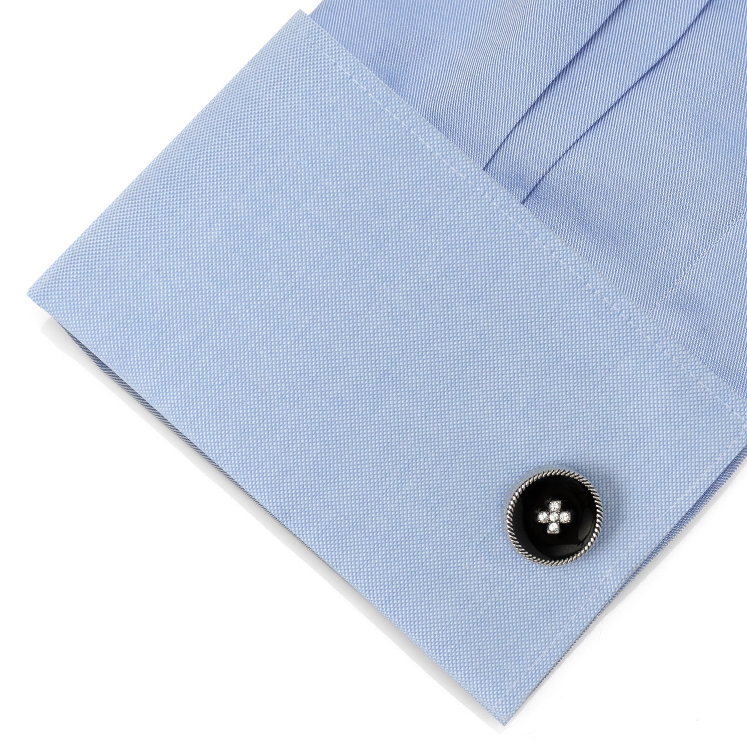  Cufflinks Crystal Button Rope Cufflinks - Default Title - Bonton
