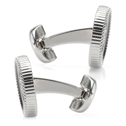 Crystal Button Rope Cufflinks