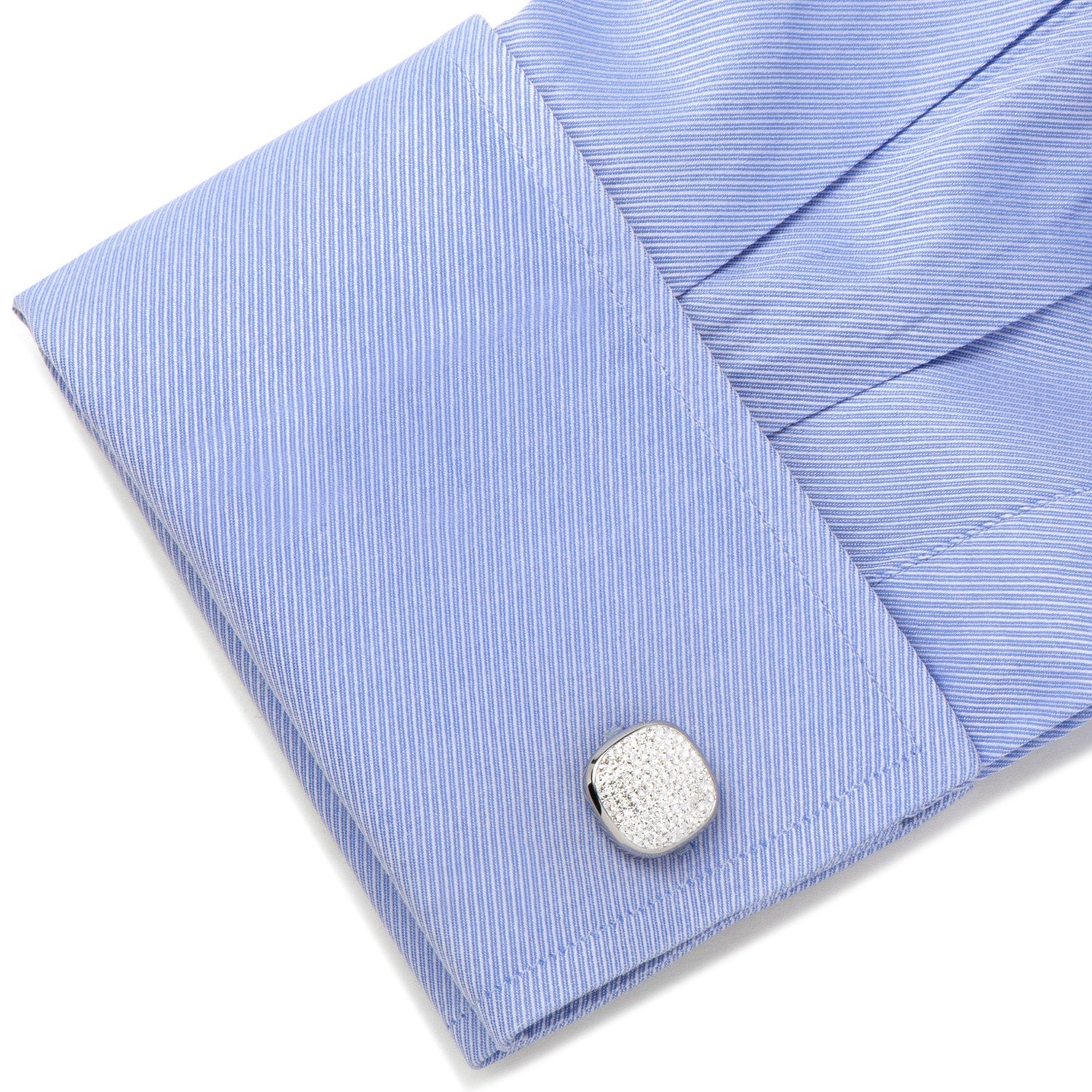  Cufflinks White Pave Crystal 5-Stud Set - Default Title - Bonton