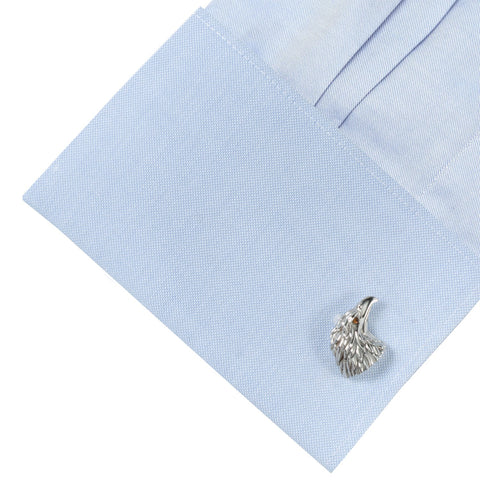 Stainless Steel Eagle Head Cufflinks