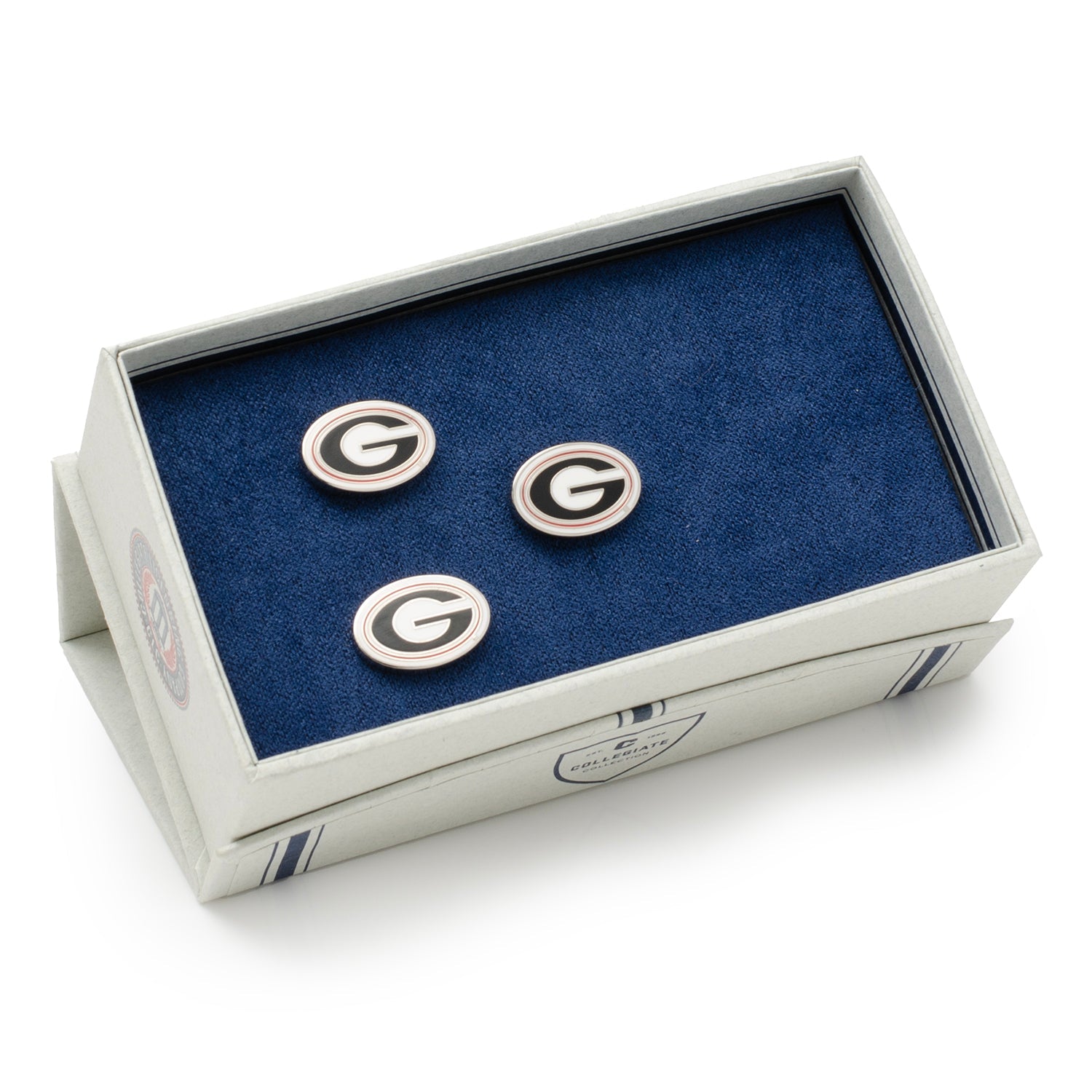  Cufflinks University of Georgia Bulldog Cufflinks and Lapel Pin Gift Set - Default Title - Bonton