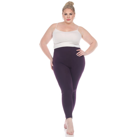 Women's Plus Size Super-Stretch Solid Leggings