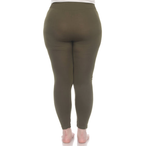 Women's Plus Size Super-Stretch Solid Leggings