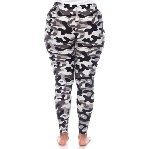 Plus Size Super Soft Camo Printed Leggings