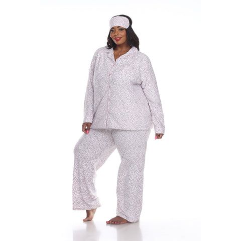 Plus Size Three-Piece Pajama Set